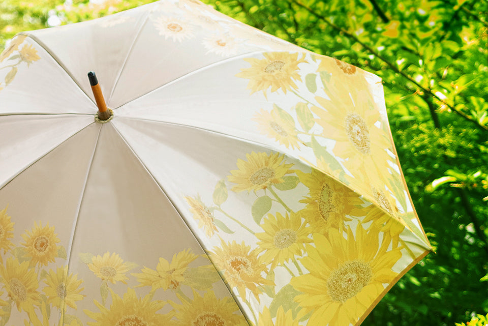 向日葵柄の晴雨兼用傘