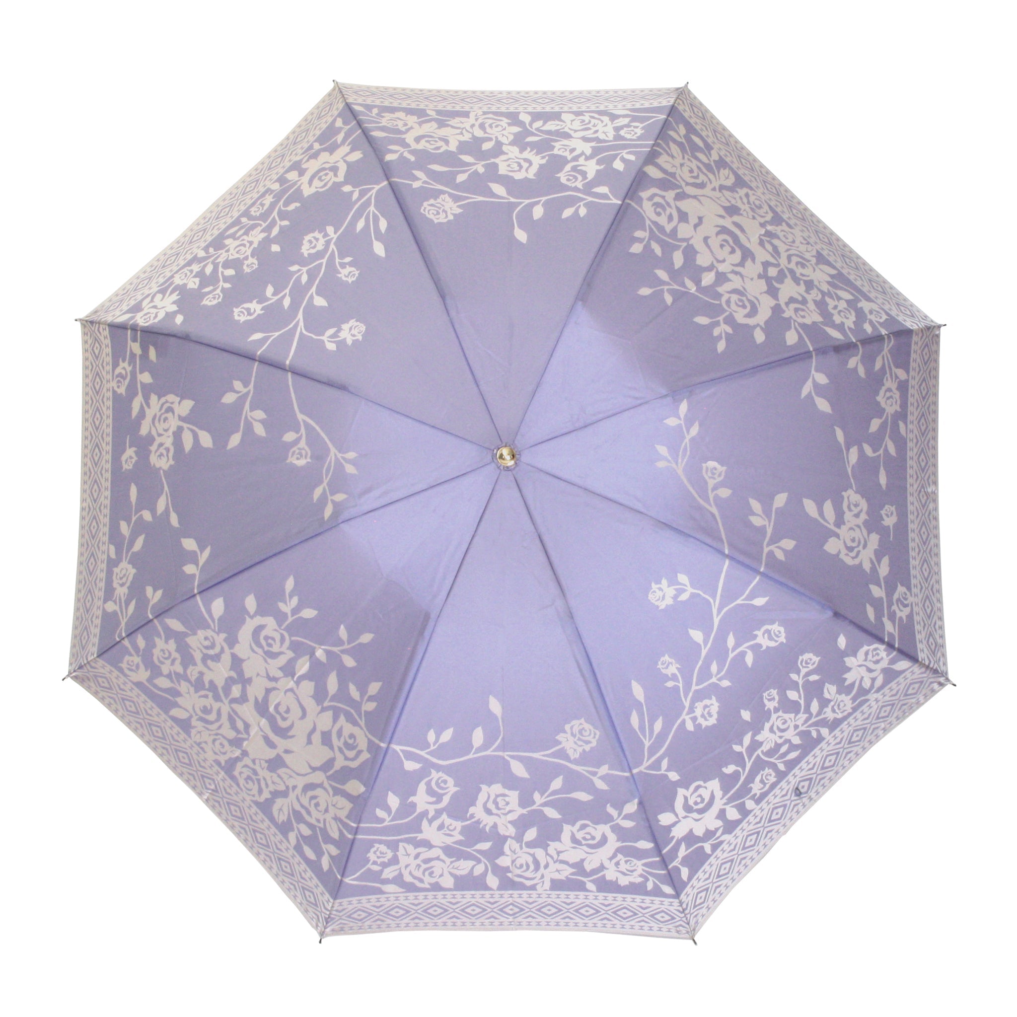 晴雨兼用 レディース kirie バラ ロイヤルパープル 折りたたみ傘