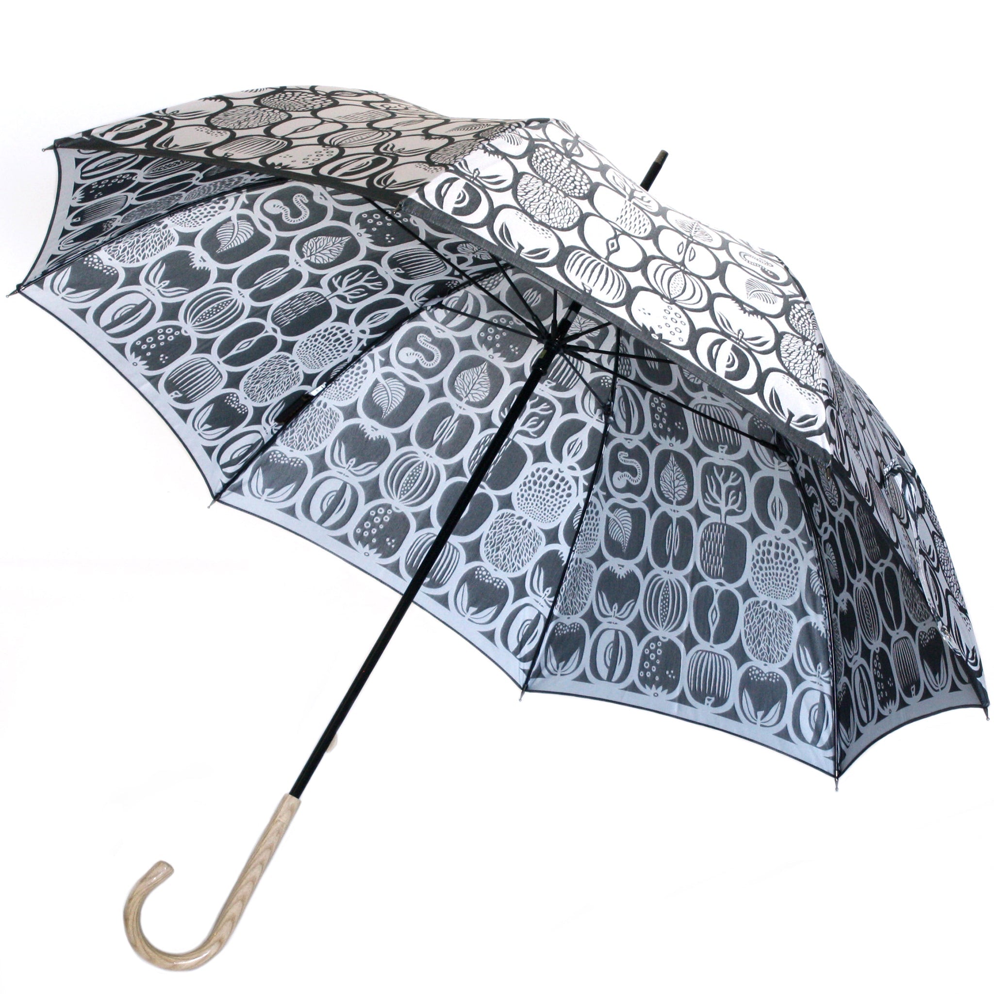 晴雨兼用 レディース Stig L. FRUKTLADA ホワイト 長傘