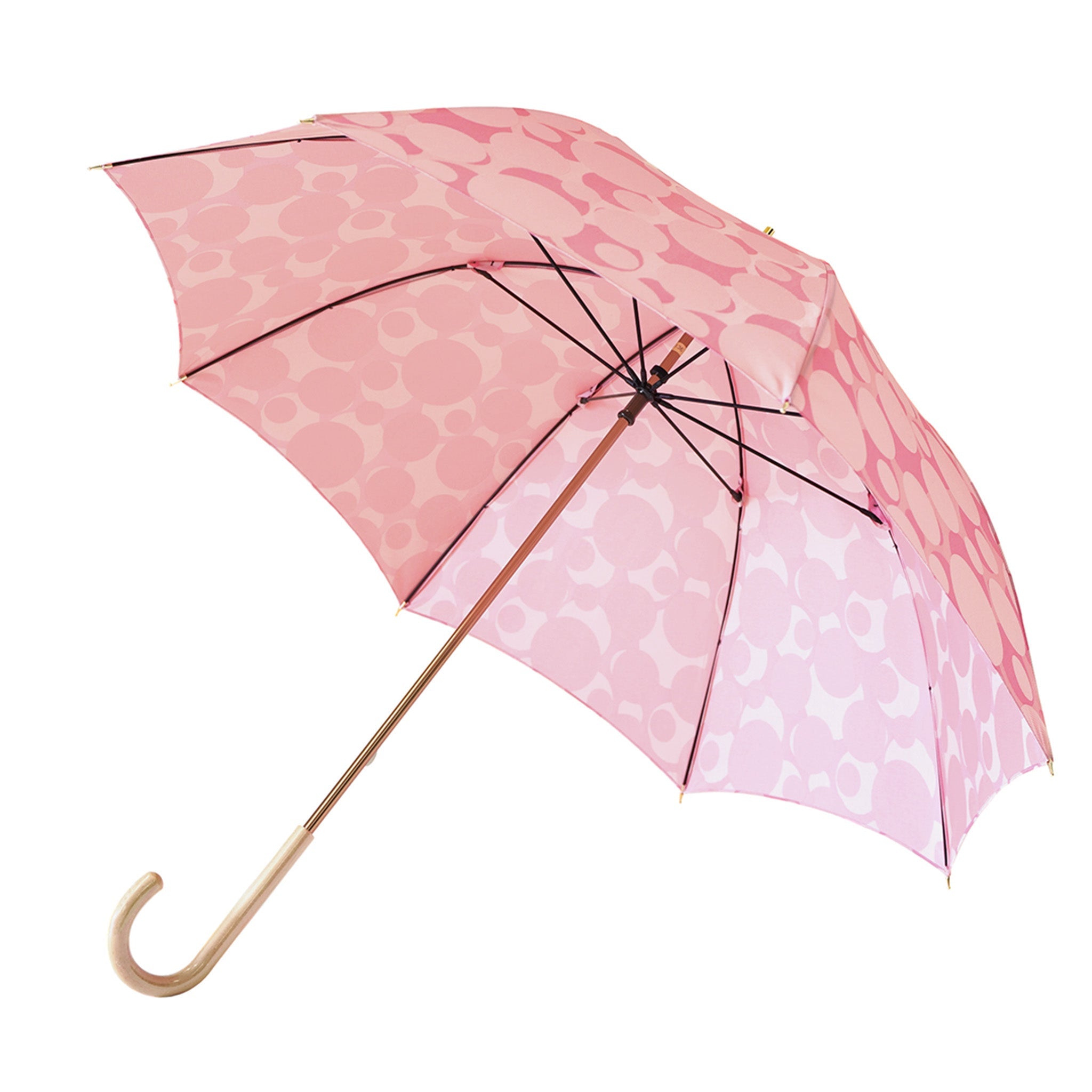 晴雨兼用 レディース ノルディック バブル ピンク 長傘