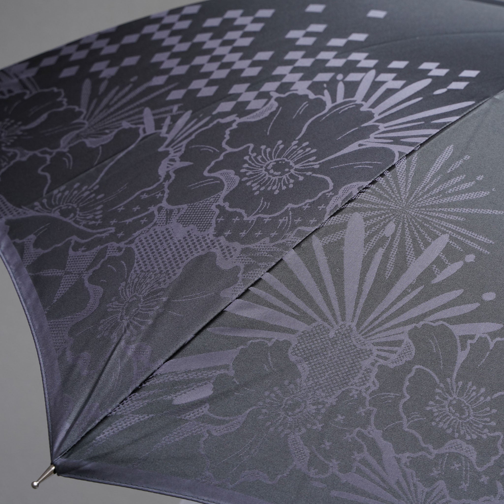 晴雨兼用 メンズ monotone 花 長傘 柄アップ