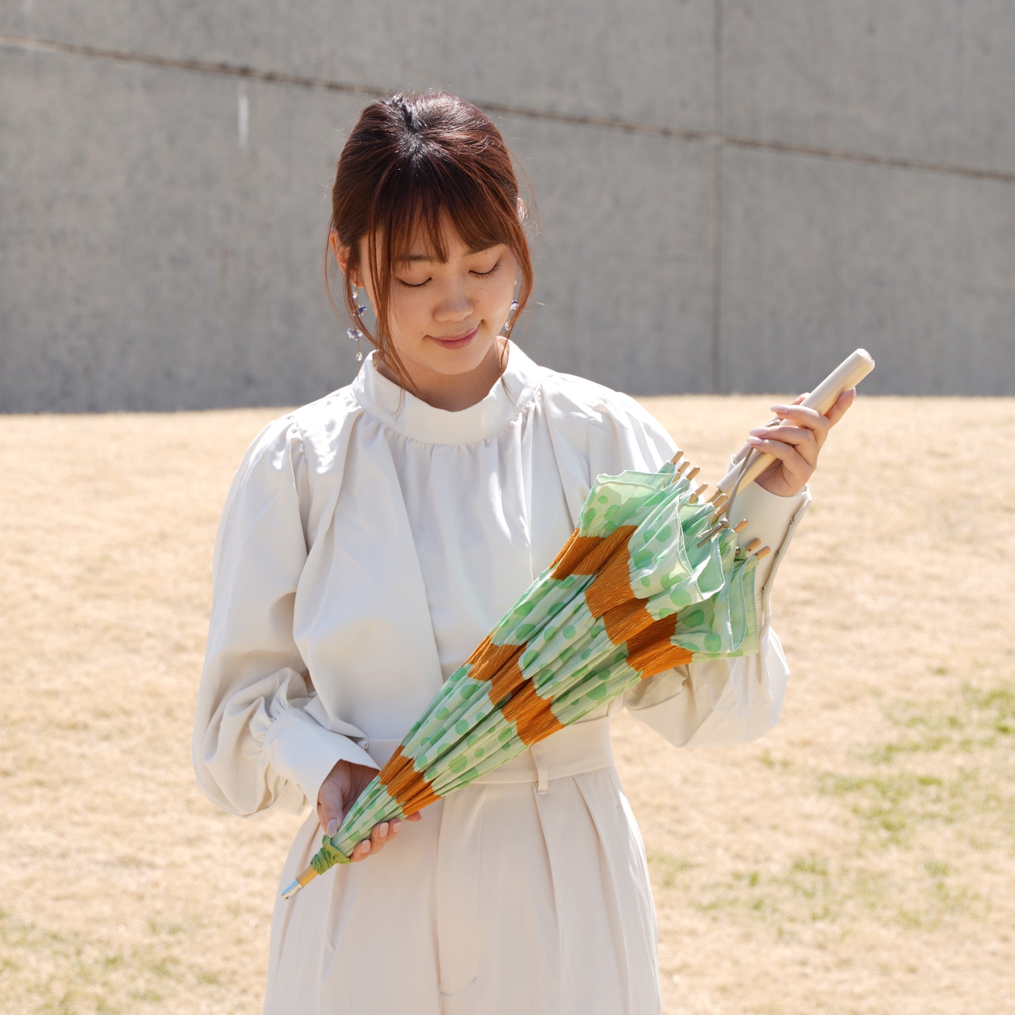 日傘 レディース 菜sai まめ ショート傘 サイズイメージ