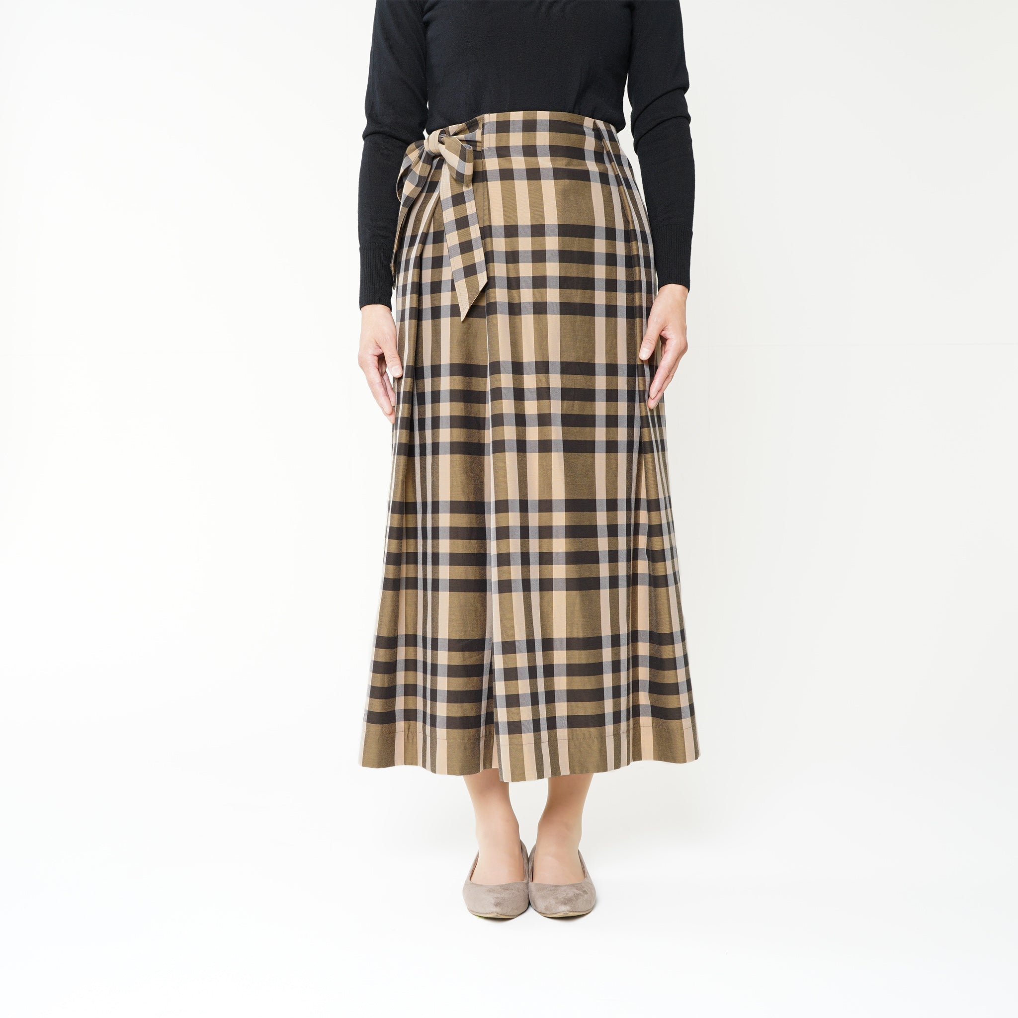 clotho ロング巻きスカート 　ベージュ