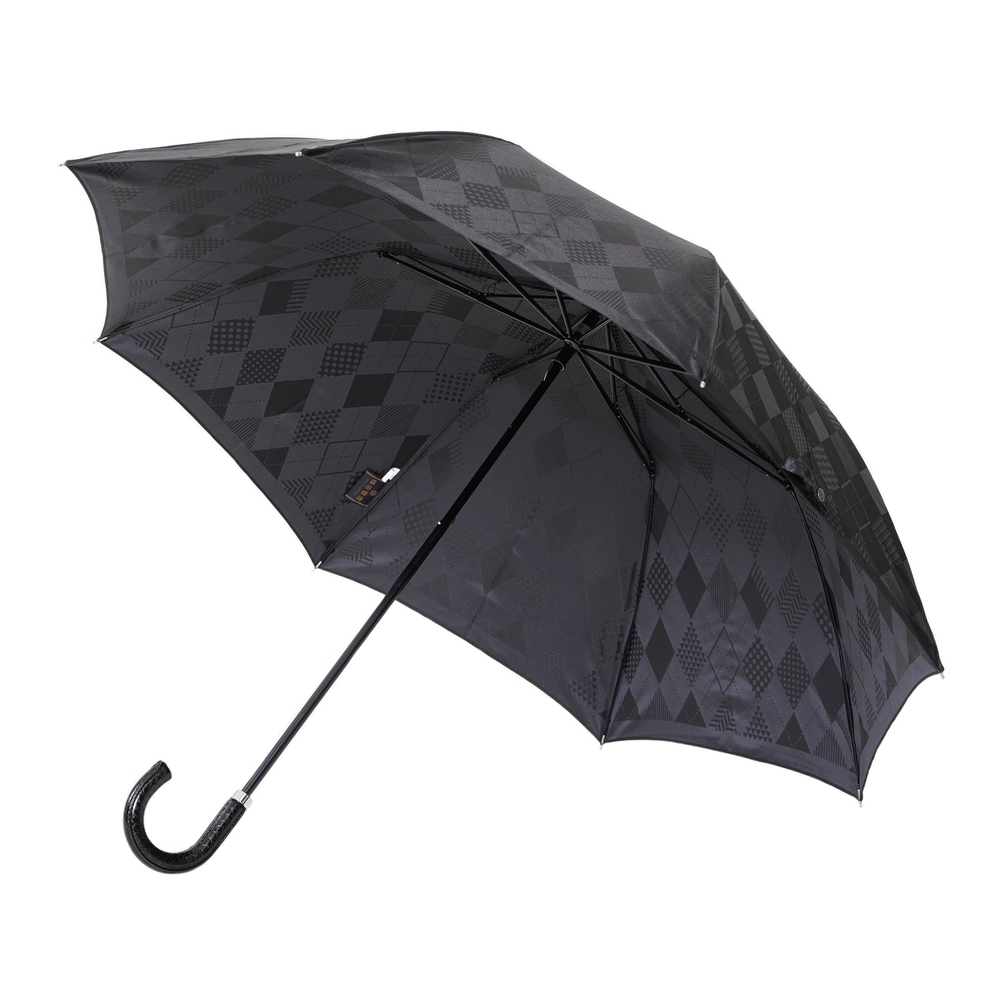 晴雨兼用　メンズ　monotone　アーガイル　長傘