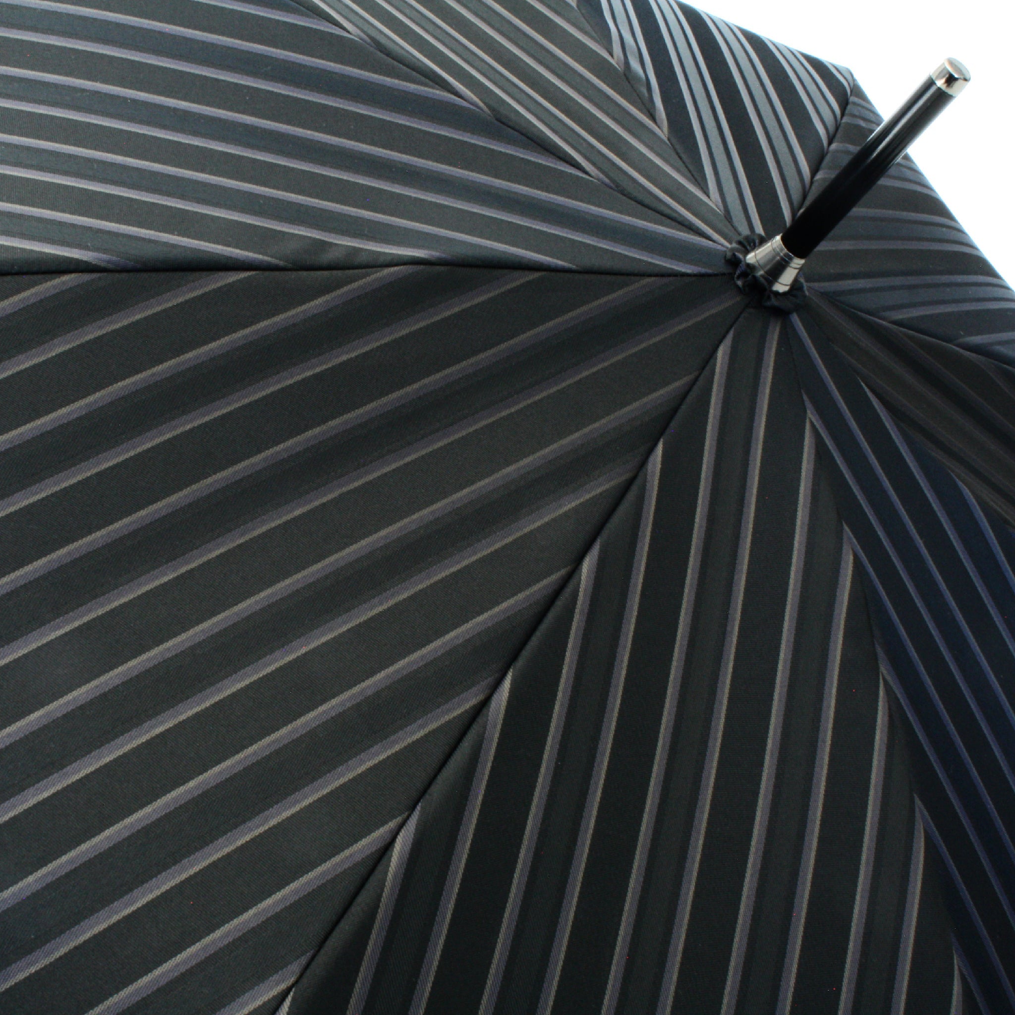 Tie　Stripe×Plain　BLACK　長傘