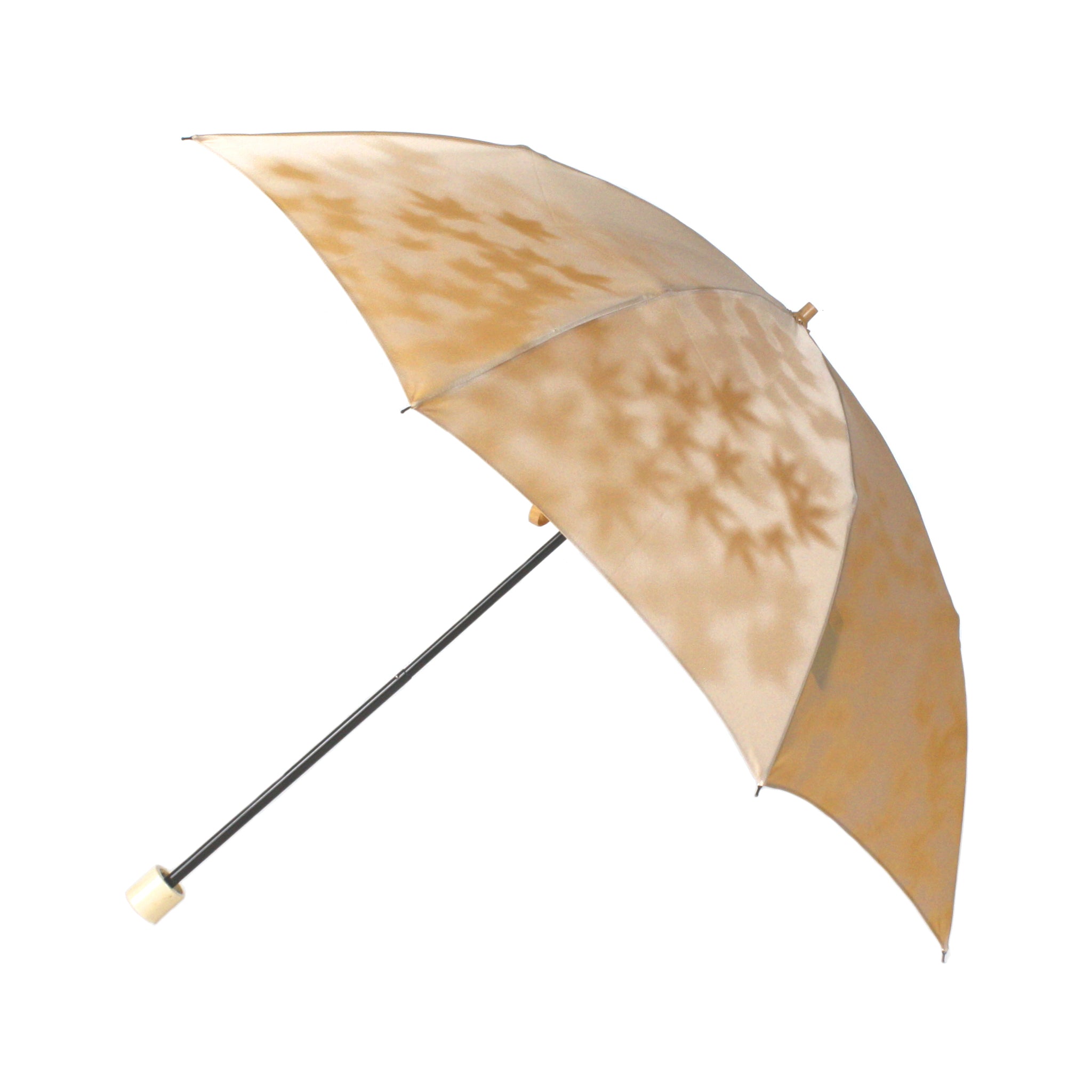 晴雨兼用　レディース　こもれび　カエデ　イエロー　折りたたみ傘