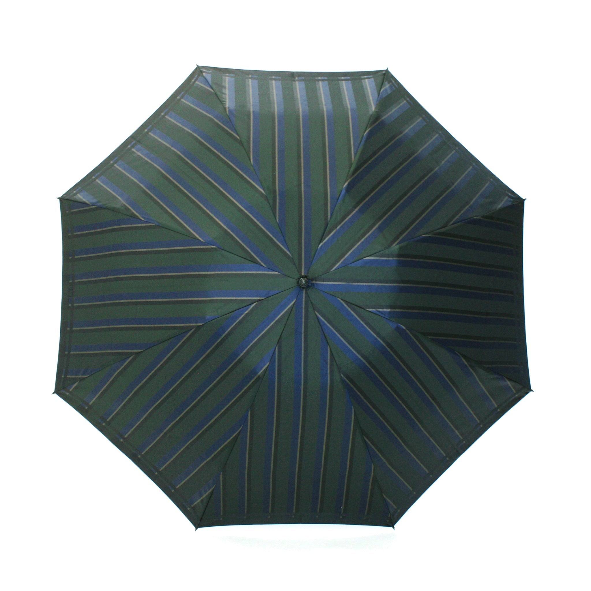 Tie　Stripe×Plain　DARK GREEN　折りたたみ傘