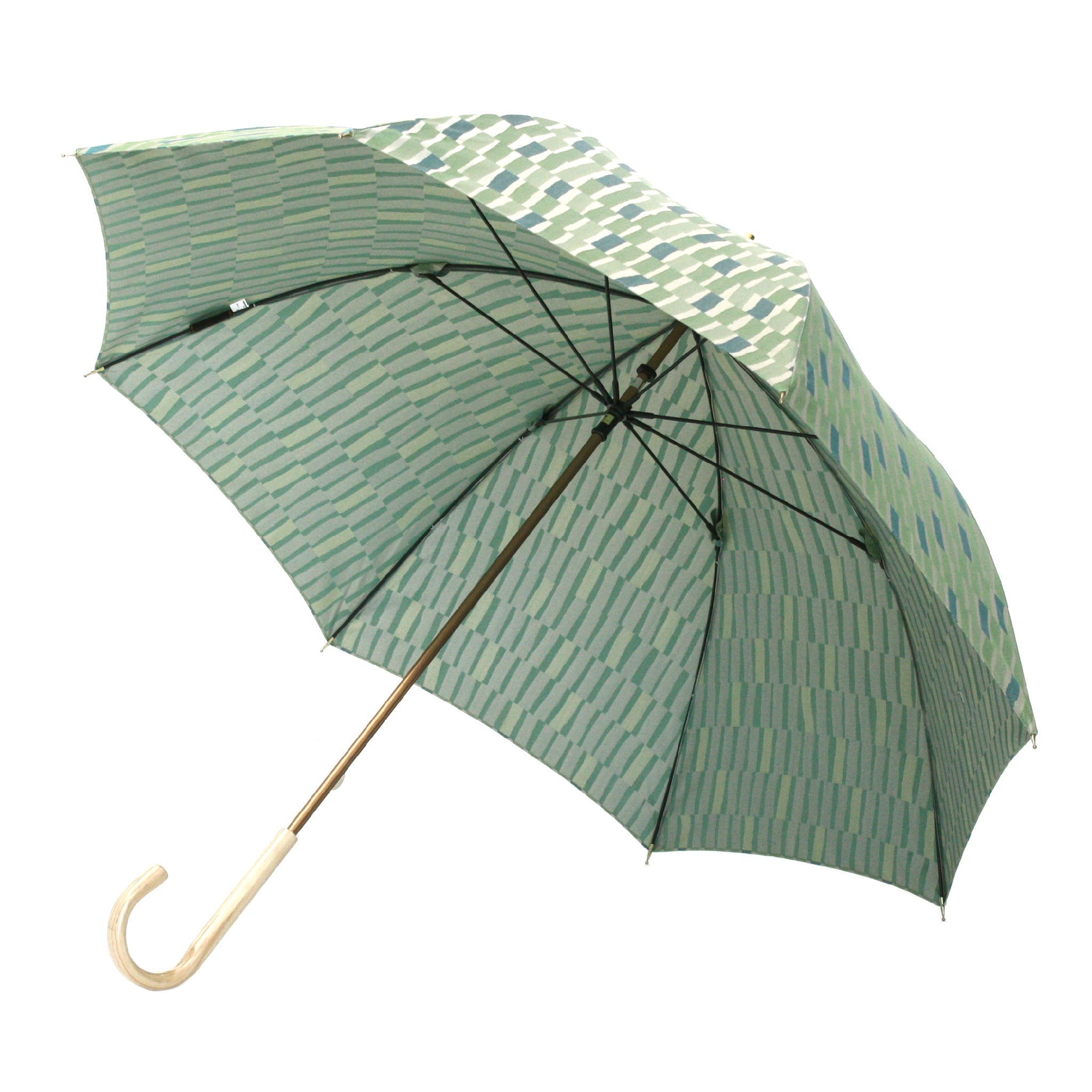 晴雨兼用　レディース　ノルディック　大枝　グリーン　長傘