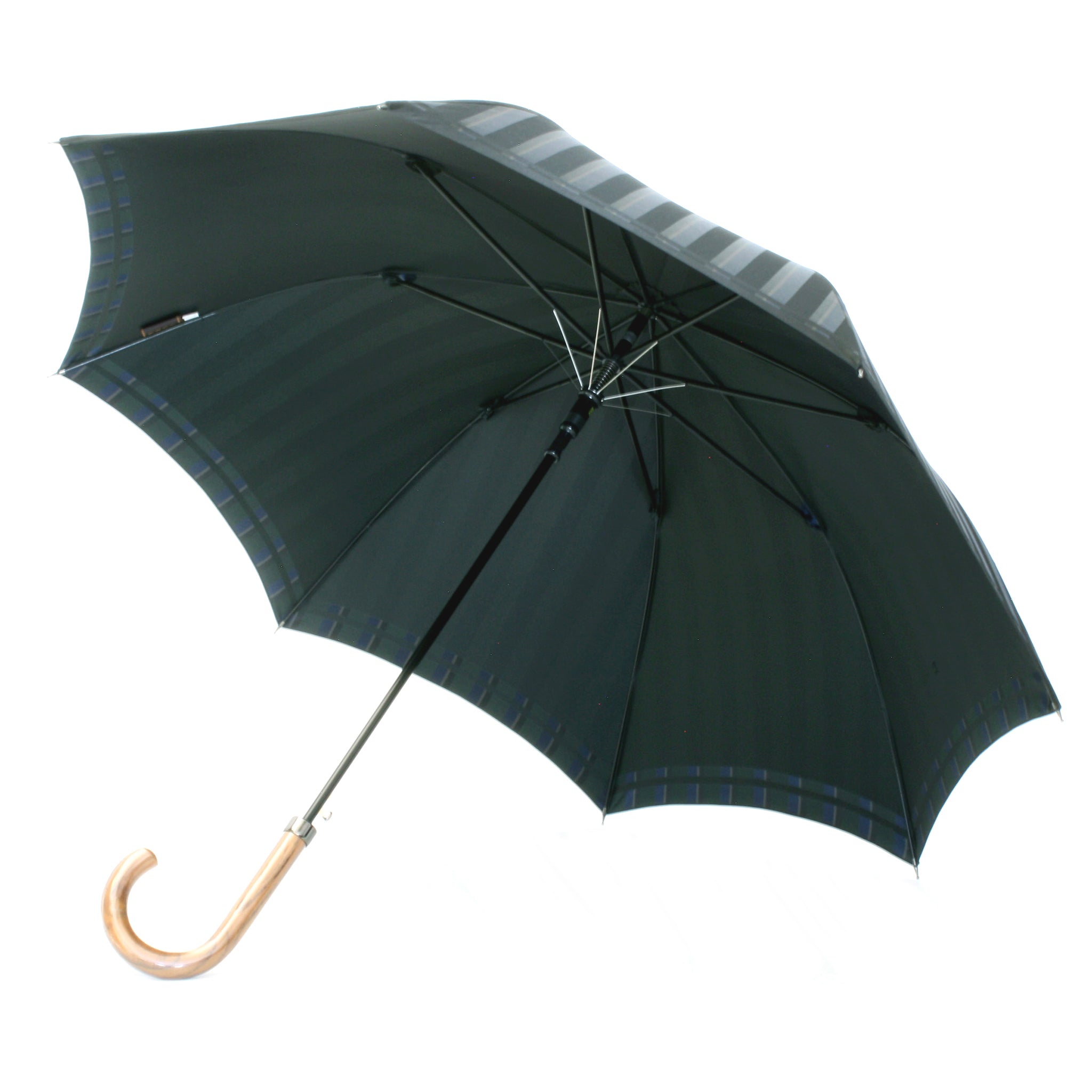 晴雨兼用　メンズ　Tie Stripe×Plain GREEN　長傘