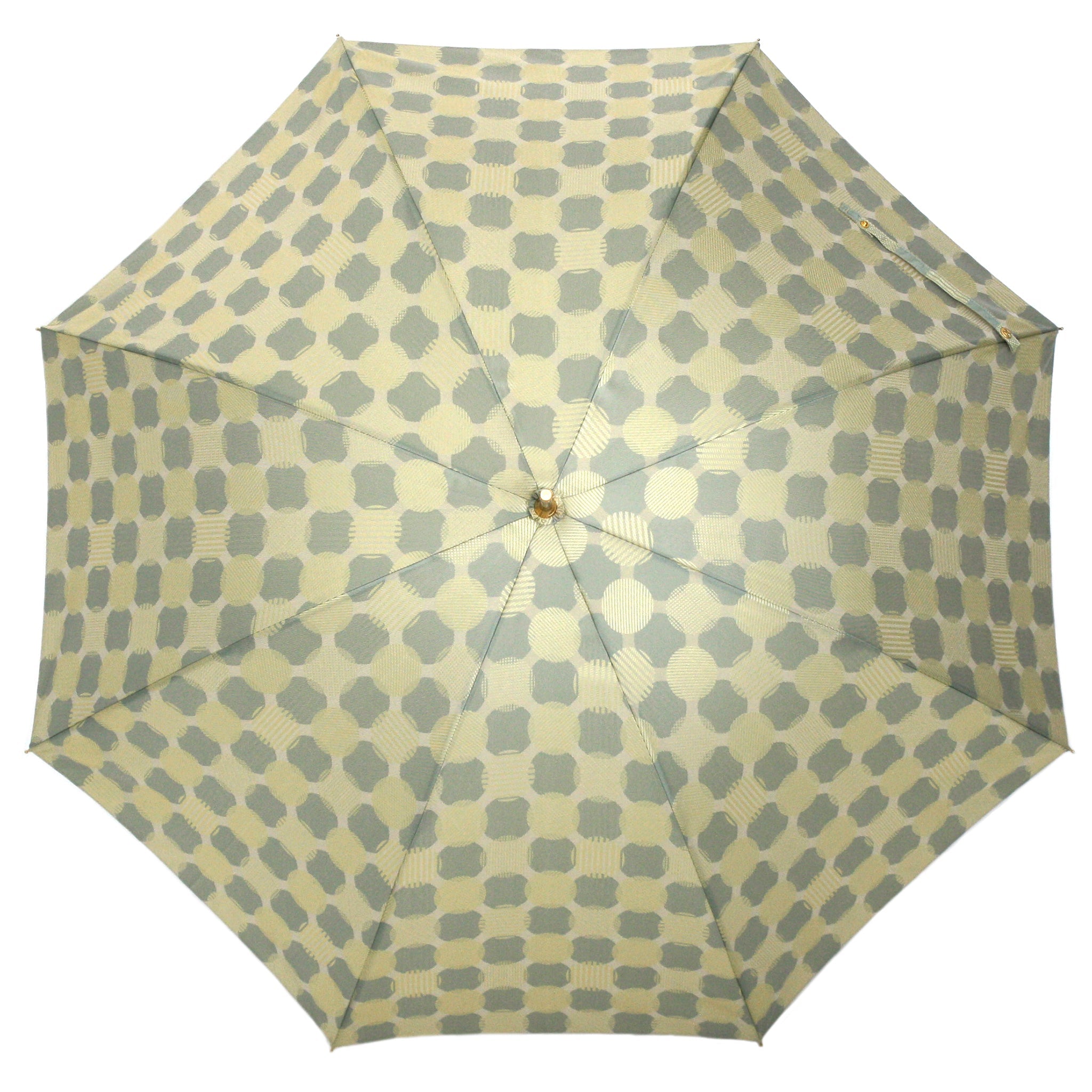 晴雨兼用　レディース　ノルディック　ドットコラージュ　グリーン　長傘