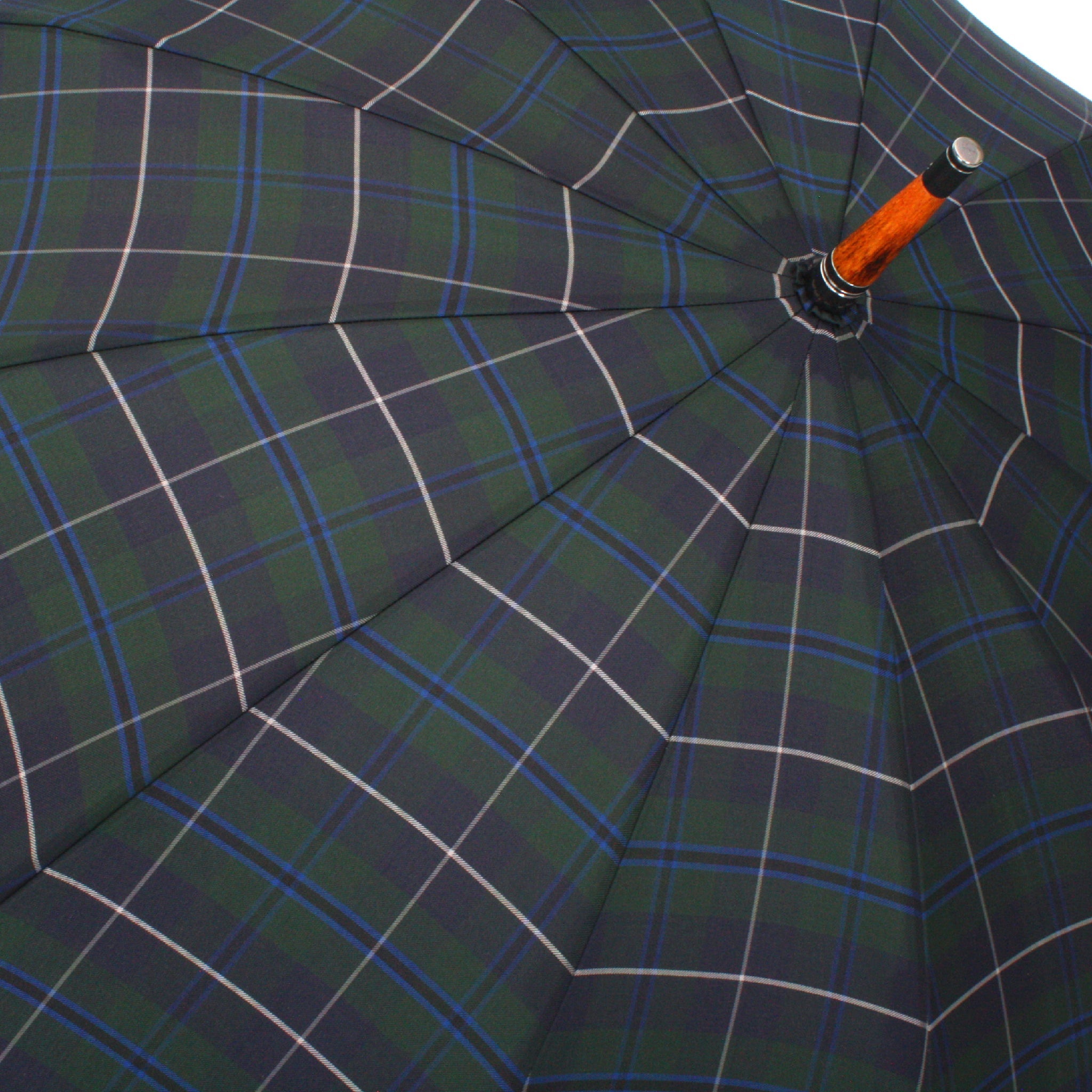 晴雨兼用　メンズ　Makita Trad　Douglas Green　長傘　生地アップ