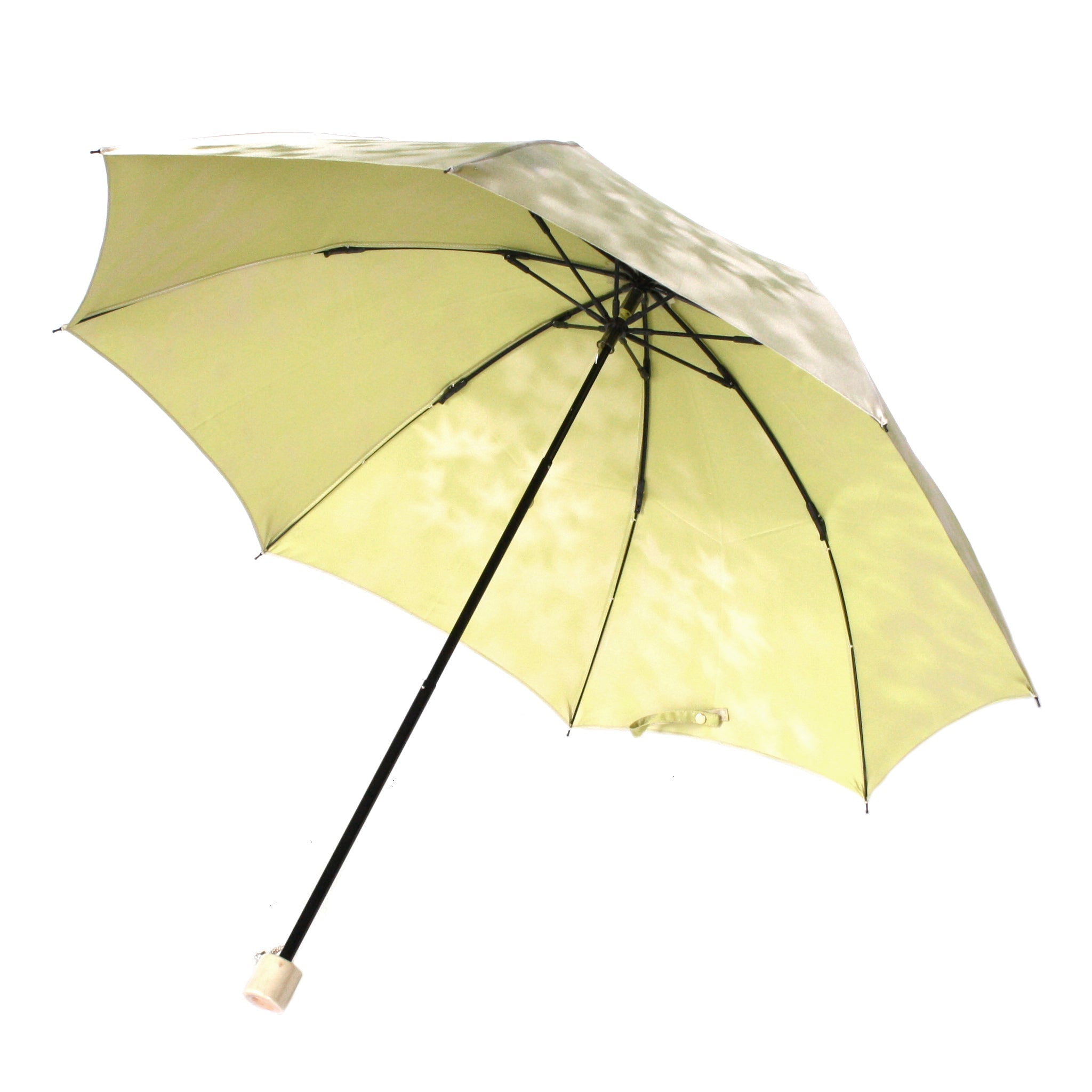 晴雨兼用　レディース　こもれび　カエデ　ライトグリーン　折りたたみ傘