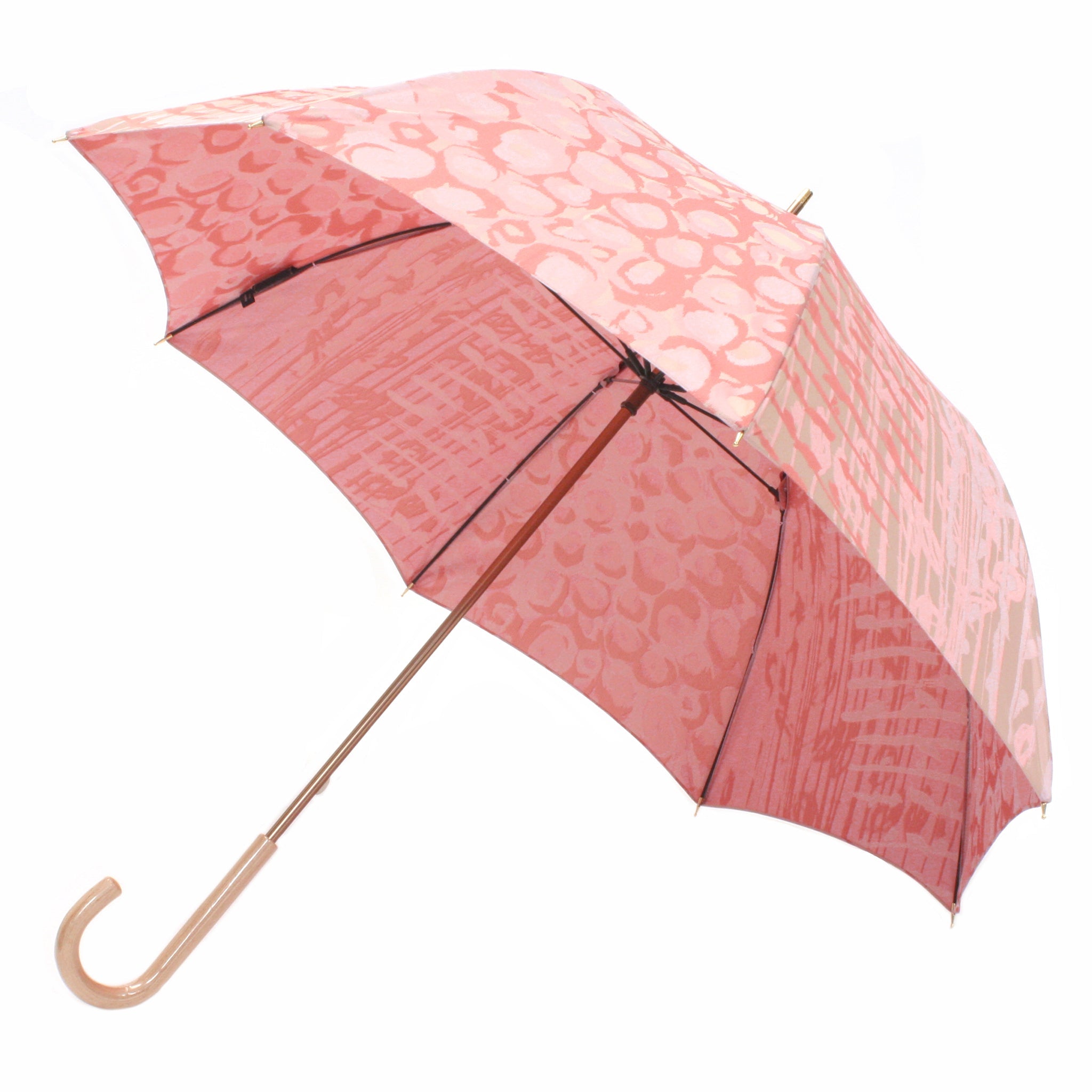 晴雨兼用　レディース　Aneqdot　ローズ　サーモンピンク　長傘