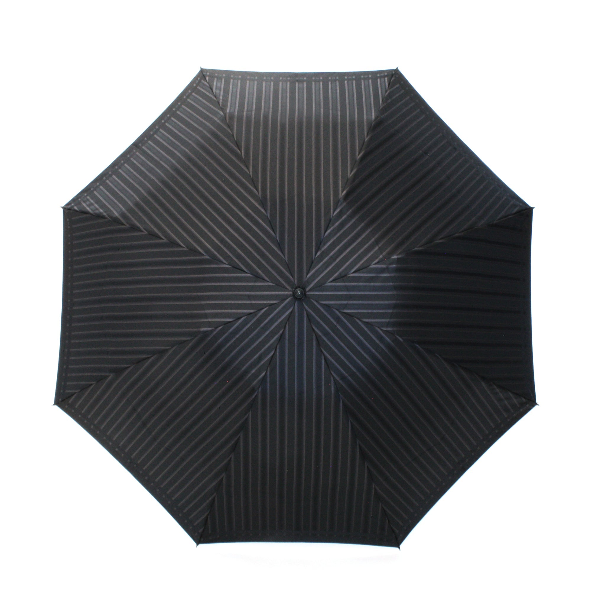 Tie　Stripe×Plain　BLACK　折りたたみ傘