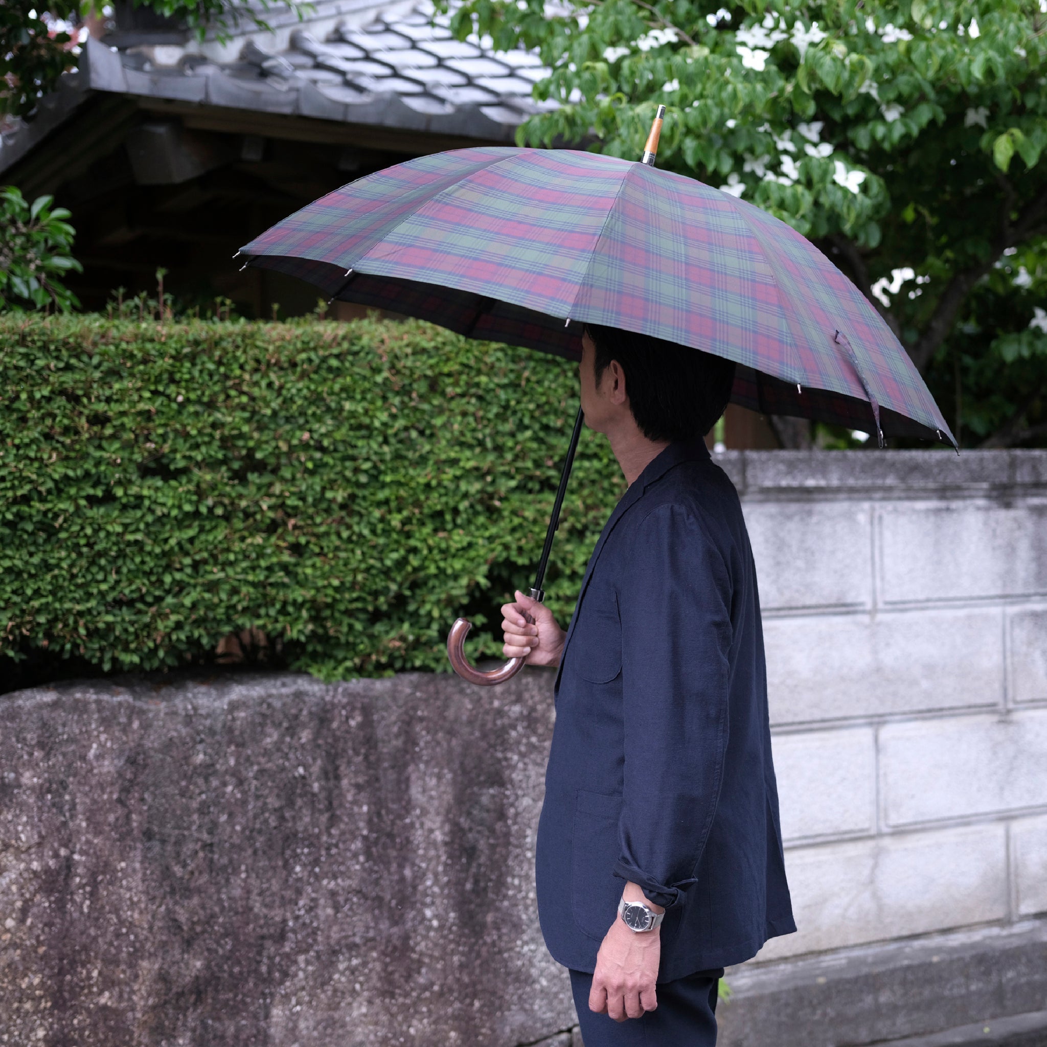 晴雨兼用　メンズ　Makita Trad　Stewart of Athol　長傘　サイズイメージ