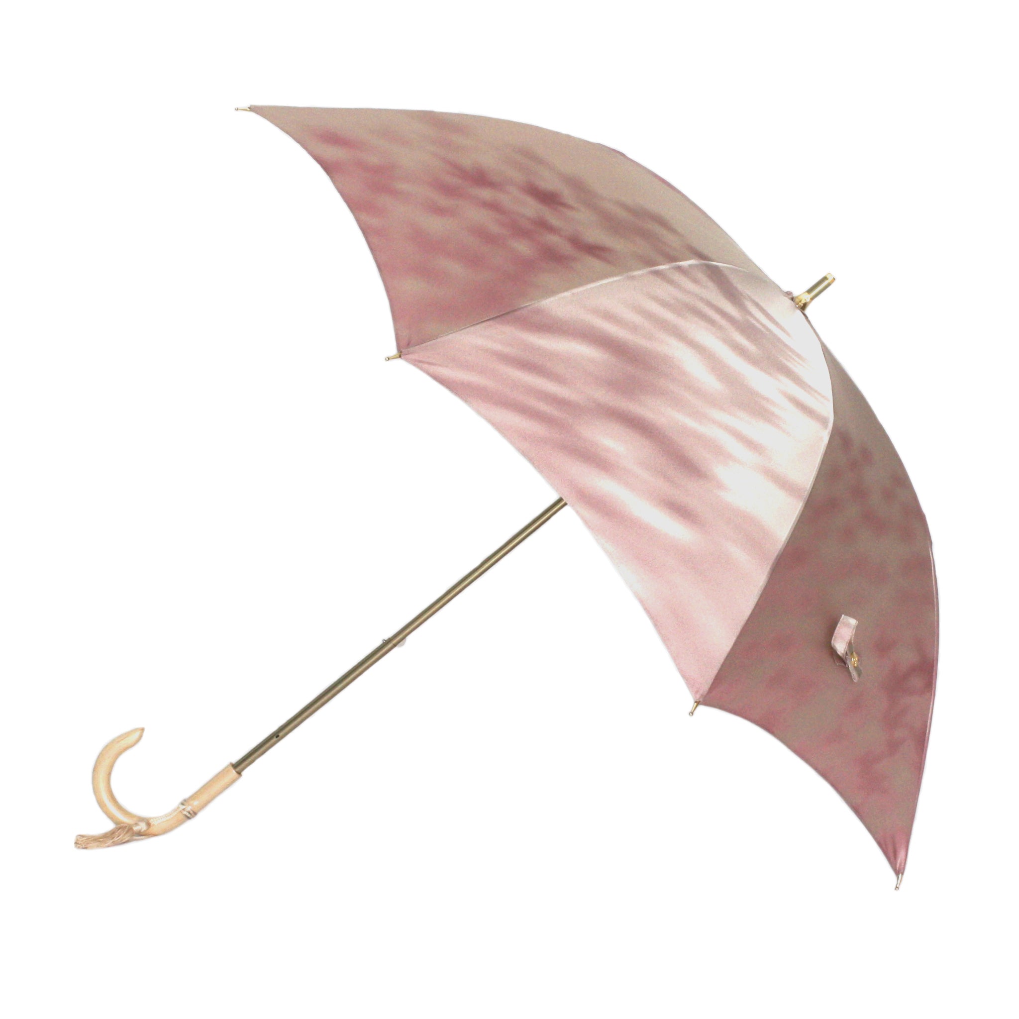 晴雨兼用　レディース　こもれび　カエデ　ピンク　スライドショート傘