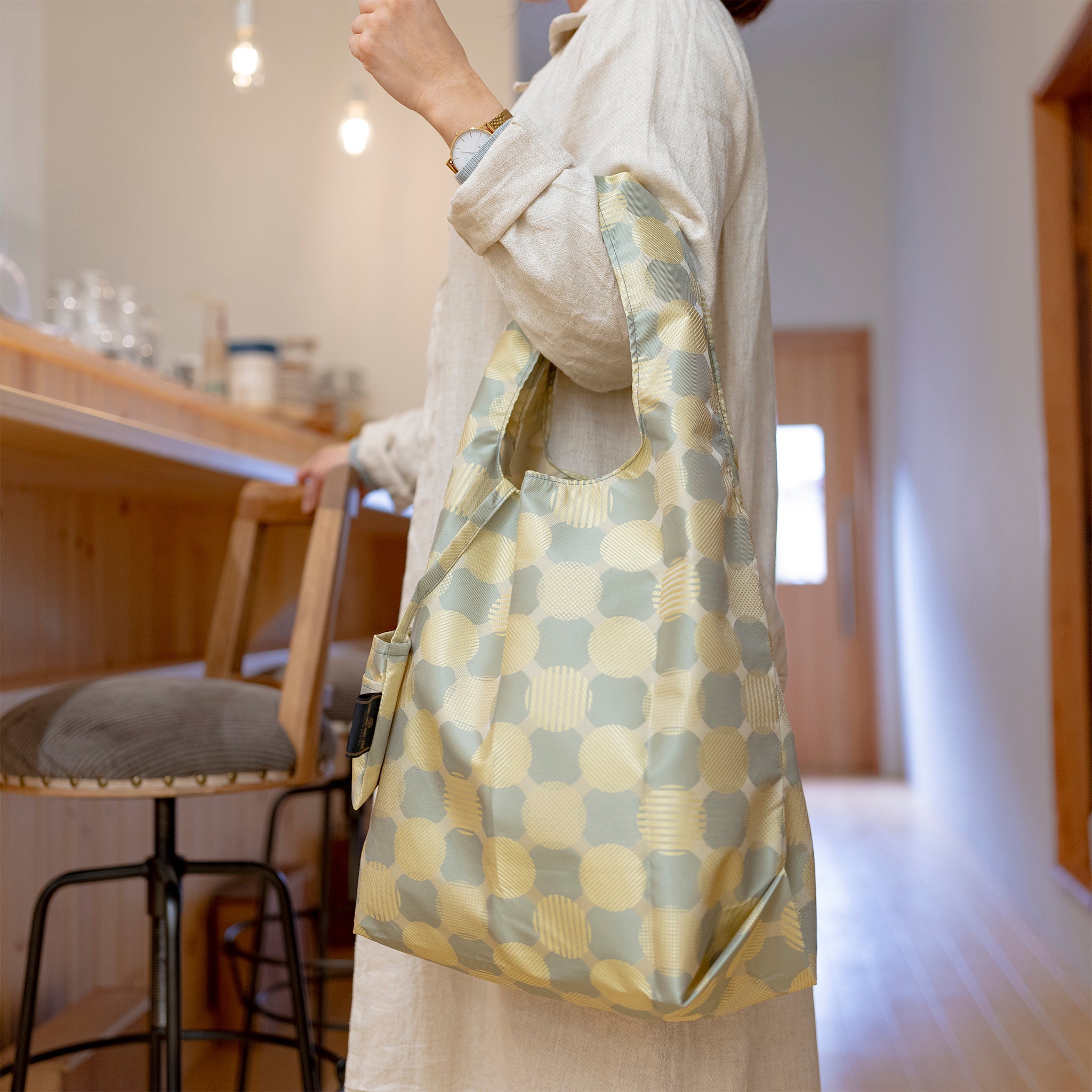 Umbrella Cloth Bag　ドットコラージュ　グリーン