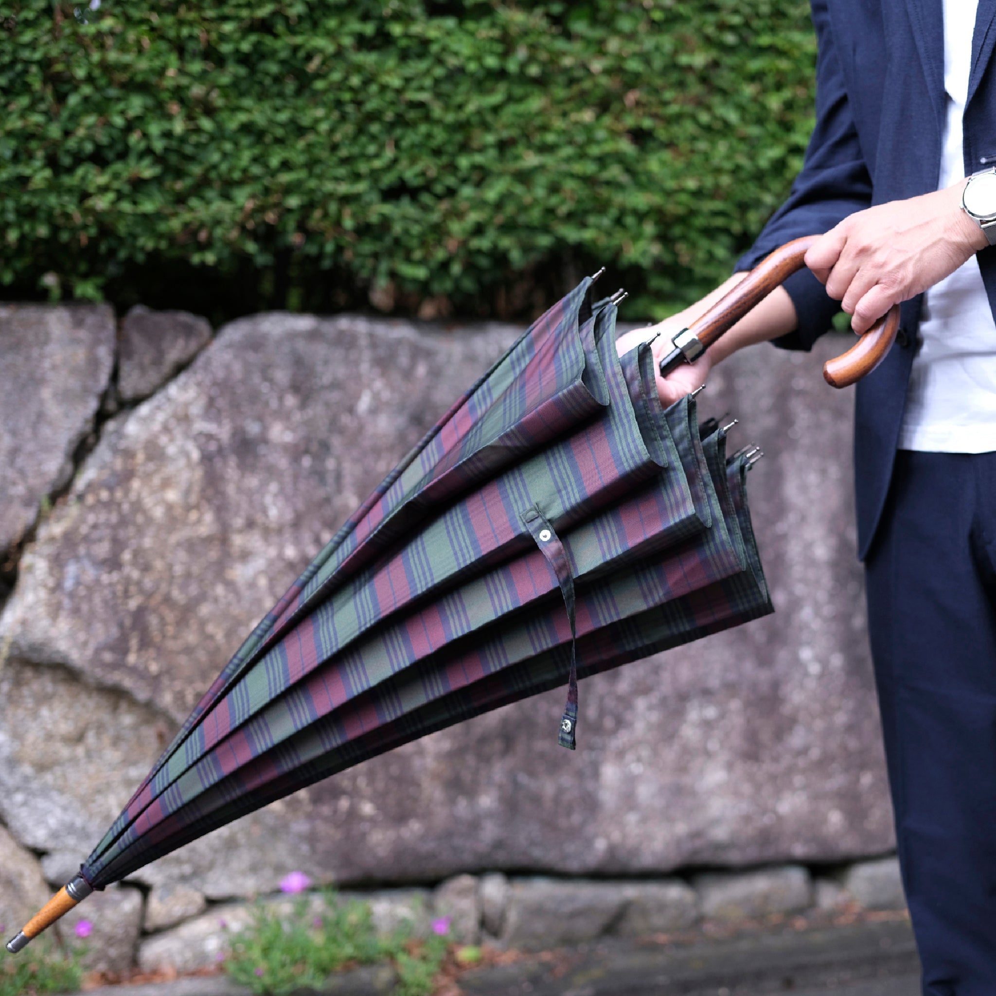 晴雨兼用　メンズ　Makita Trad　Stewart of Athol　長傘　サイズイメージ