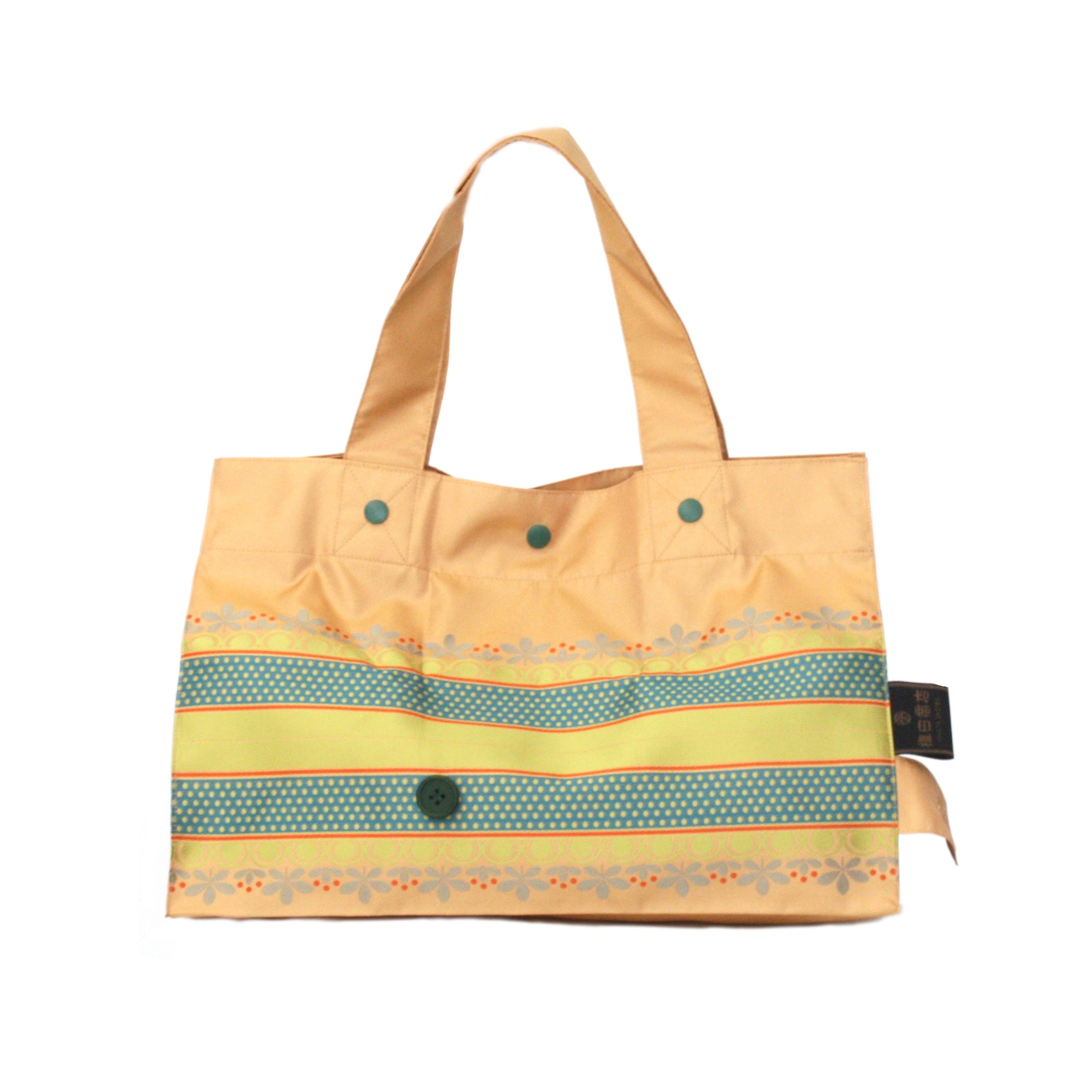 Lunch Tote　リーフボーダー　オレンジ