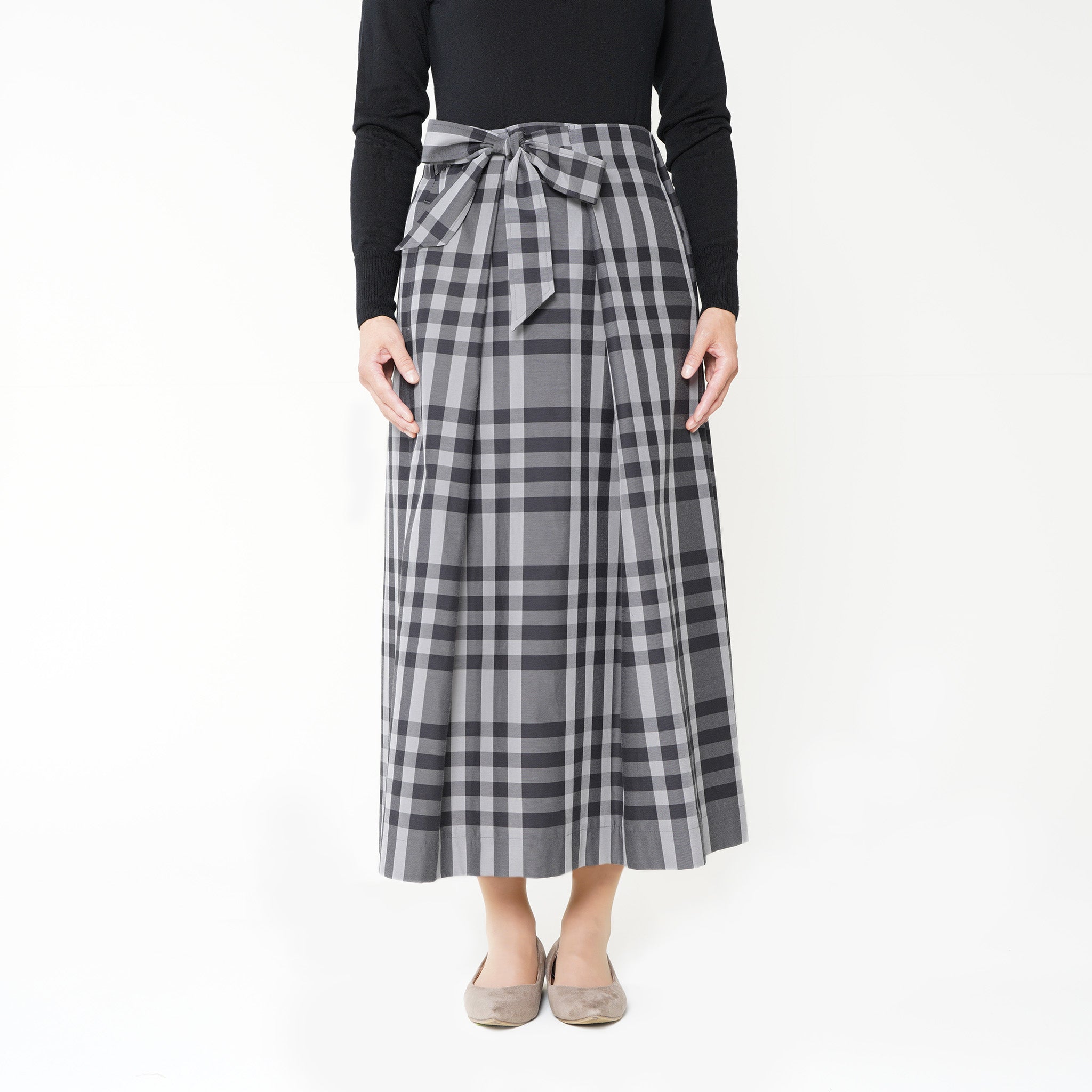 clotho ロング巻きスカート　グレー