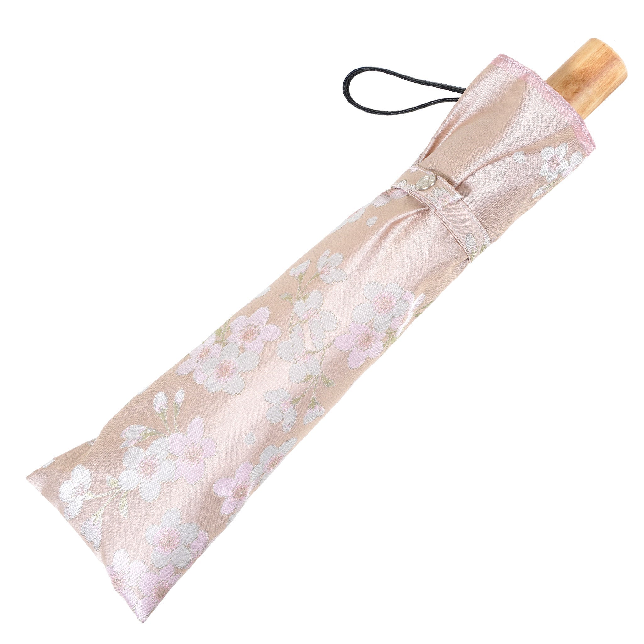 晴雨兼用　レディース　絵おり　桜　ピンク　折りたたみ傘