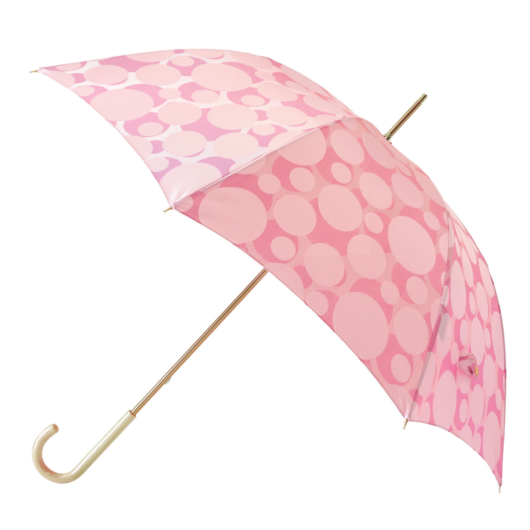 晴雨兼用　レディース　ノルディック　バブル　ピンク　長傘