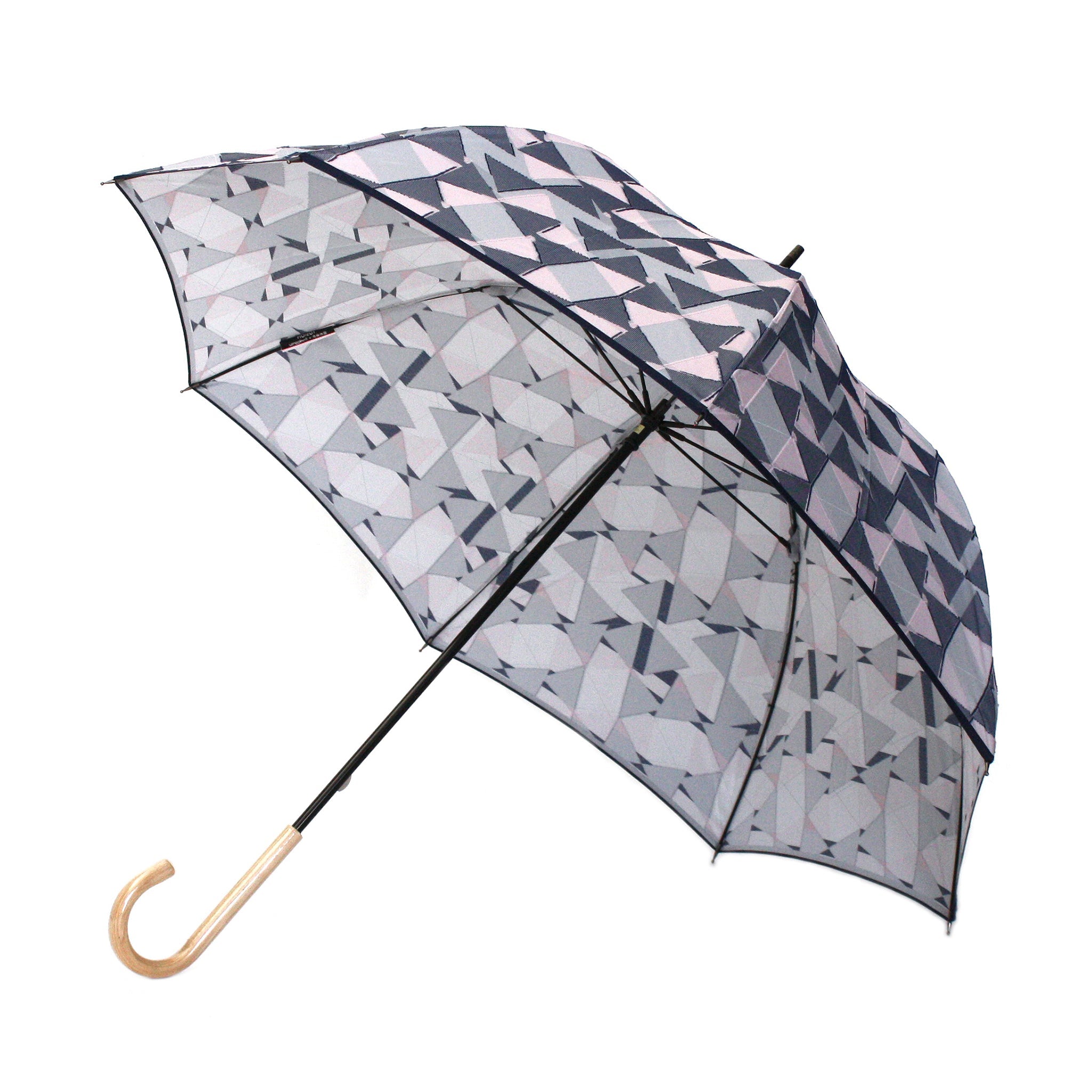 晴雨兼用　レディース　fusion　RIBBON　グレー　長傘